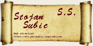 Stojan Šubić vizit kartica